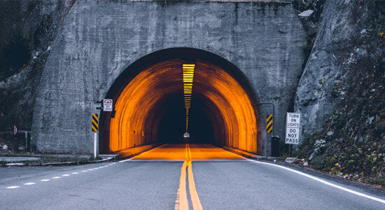 اقداماتی برای کاهش تصادفات ناشی از نور تونل‌ها