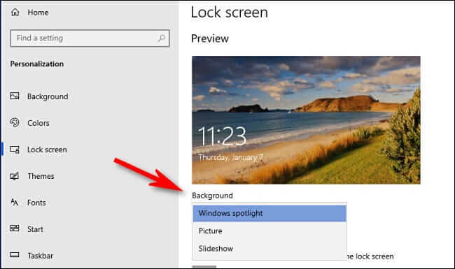 چگونه پس‌زمینه صفحه قفل ویندوز 10 خود را تغییر دهیم؟