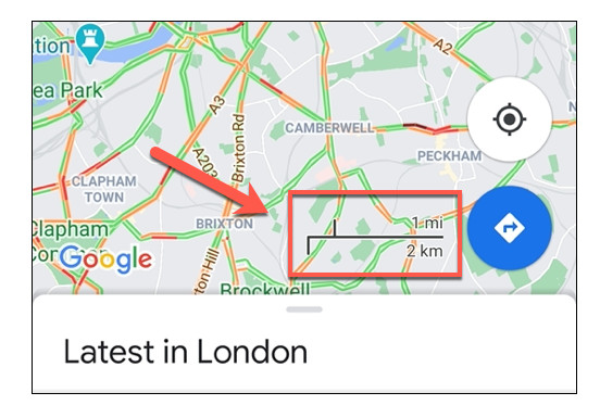 چگونه مقیاس نقشه گوگل  را از مایل به کیلومتر تغییر دهیم