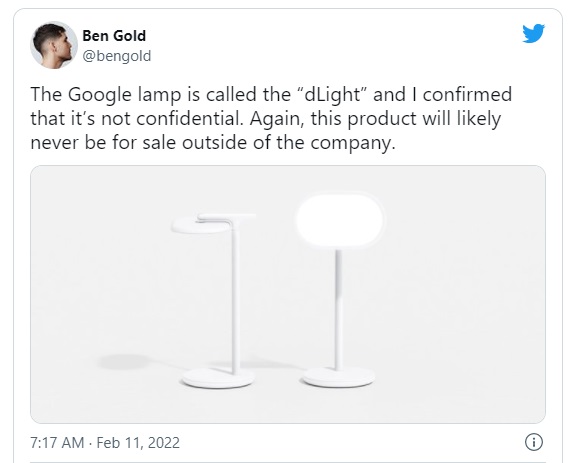 گوگل یک لامپ هوشمند برای کارمندانش تولید کرده است