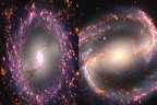 نمایش جزئیات ۲ کهکشان با کمک ۳ رصدخانه