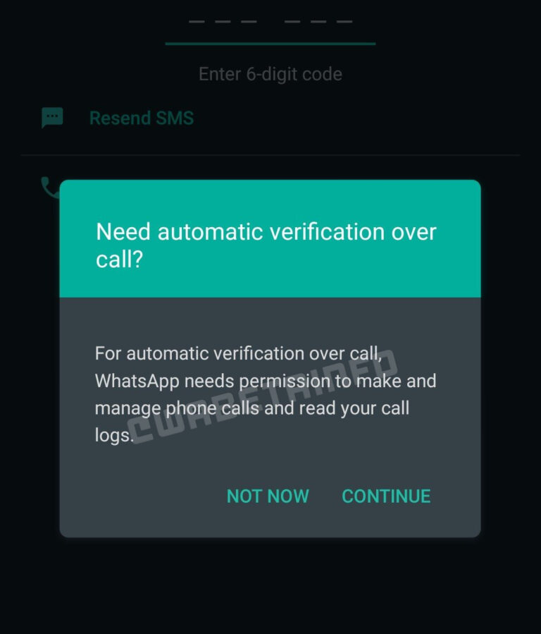 واتس‌اپ تایید هویت با تماس کوتاه تلفنی را برای اندروید آزمایش می‌کند