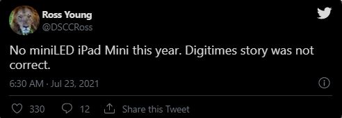 نسل جدید آیپد مینی به نمایشگر Mini-LED مجهز نمیشود نسل جدید آیپد مینی به نمایشگر Mini-LED مجهز نمیشود