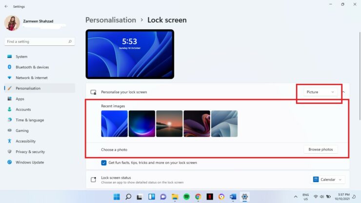 چگونه صفحه قفل ویندوز ۱۱ را شخصی‌سازی کنیم؟