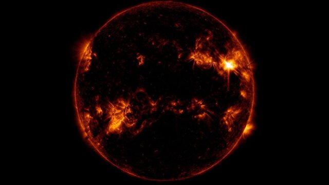 رصدخانه ناسا یک شراره خورشیدی را شکار کرد