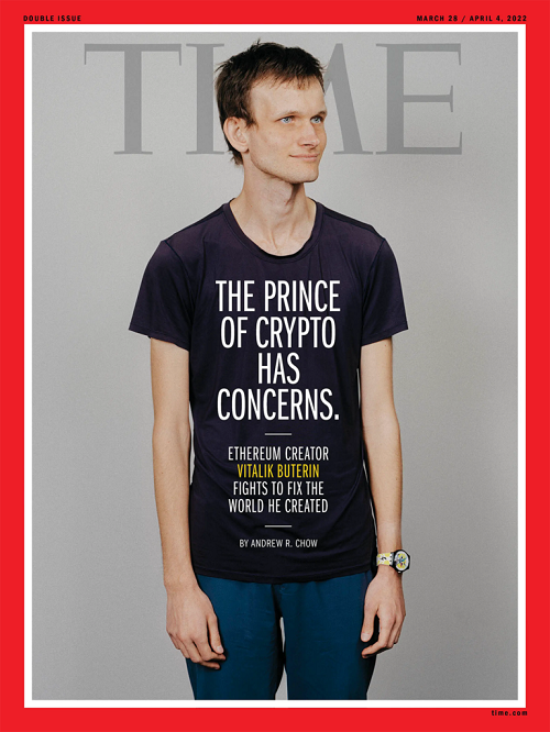 ویتالیک بوترین بنیان‌‌گذار اتریوم، تیتر یک اولین شماره NFT مجله تایم | نگرانی‌های شاهزاده کریپتو