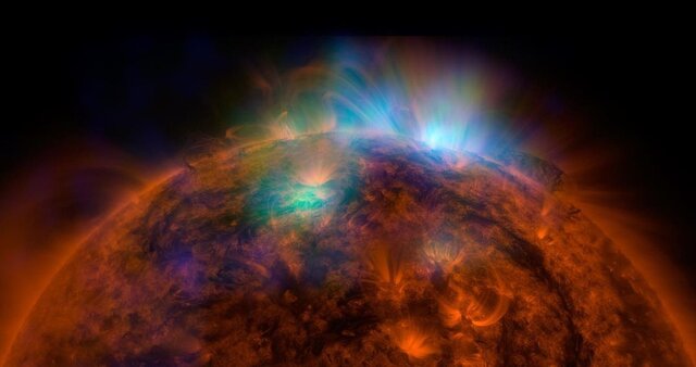 ثبت تصویری خیره‌کننده از خورشید با ۲ تلسکوپ ناسا