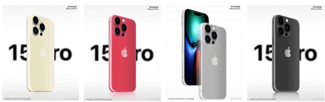 تصاویر آیفون 15 پرو اپل در مدل‌های رنگی مختلف منتشر شد