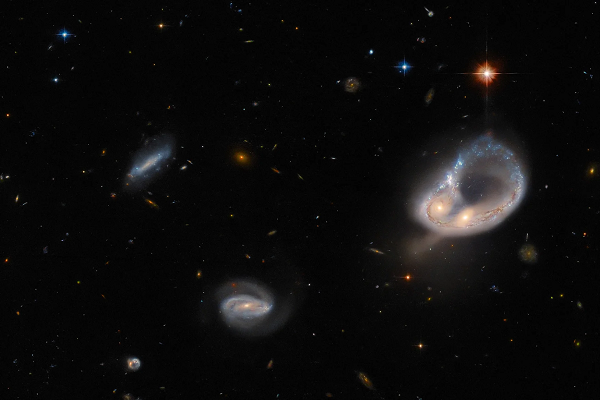 جدیدترین تصویر هابل از برخورد ۲ کهکشان