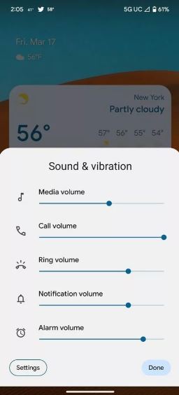 اندروید 14 تنظیم جداگانه صدای زنگ و نوتیفیکیشن‌ها را ممکن می‌کند