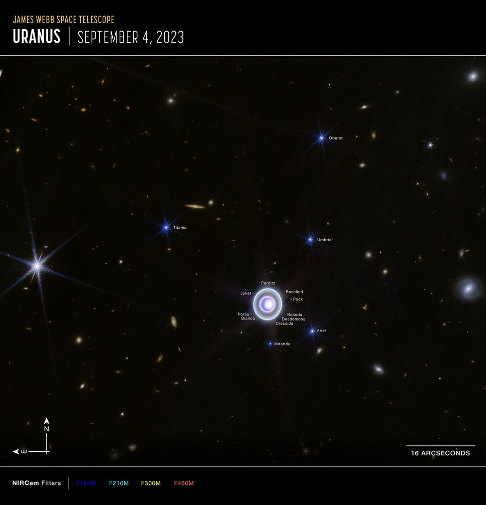 انتشار دومین عکس خیره‌کننده «جیمز وب» از اورانوس